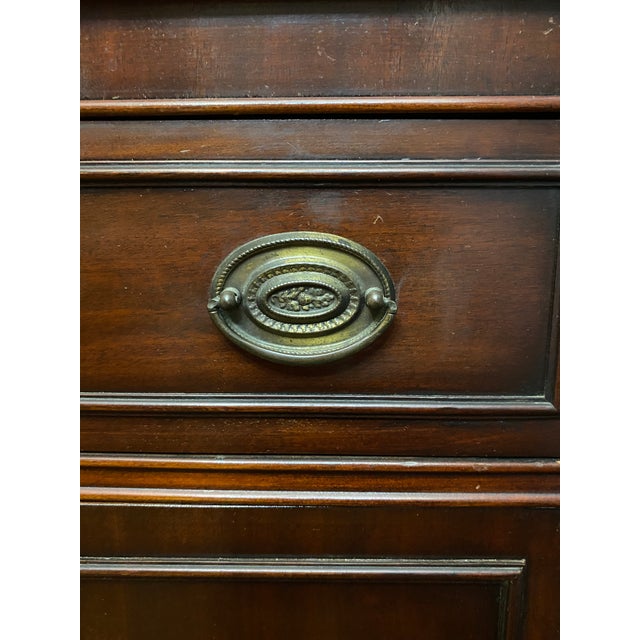 Wood Vintage Brown Wood Versatile China Cabinet Display Cabinet Bookcase For Sale - Image 7 of 16