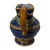 Vintage Cobalt Nouveau Majolica Art Pottery Putti & Seashell Coastal Pitcher For Sale - Image 4 of 5