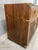 Late 20th Century Vintage Lane Campaign Walnut Server Cabinet | Mid Century Modern Buffet | Brass Hardware Storage Cabinet For Sale - Image 5 of 9