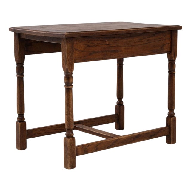 20th Century Belgian Wooden Coffee Table In Original Patina For Sale