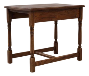 20th Century Belgian Wooden Coffee Table In Original Patina