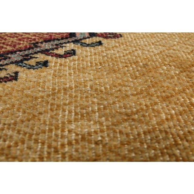 Made with hand-knotted wool circa 1880-1900, this 3x6 antique Persian rug of Sarouk Farahan provenance is a rare and...