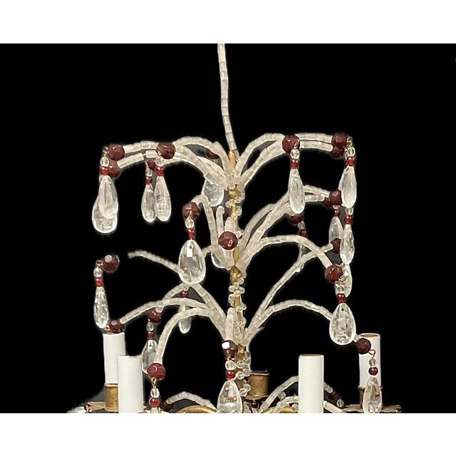 Neoclassic Giltwood and Rock Crystal Girandole Lamps a Pair For Sale - Image 11 of 13