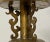Metal Asian Motif Etched Brass Free Standing Floor Lamp C.1920 For Sale - Image 7 of 12