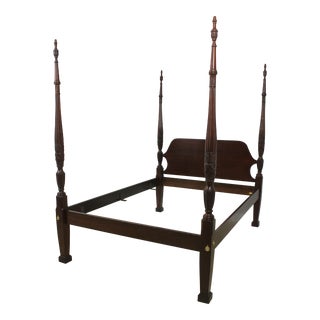 Councill Craftsmen Queen Size Mahogany Poster Bed For Sale