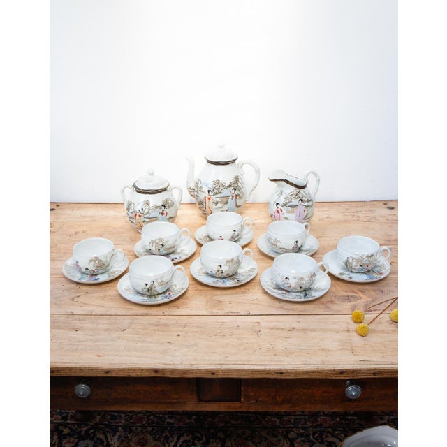 Japanese Eggshell Porcelain Tea Service, 1890s, Set of 19 For Sale - Image 9 of 9