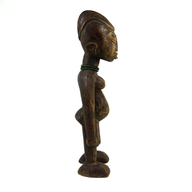 Early 20th Century Early 20th Century Yoruba Ibeji Female Miniature Figure 13.5 Inch Nigeria For Sale - Image 5 of 7