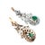14k Gold 3 Carat Diamond & 1.50 CTW Emerald Drop Earrings, a Pair For Sale - Image 9 of 12