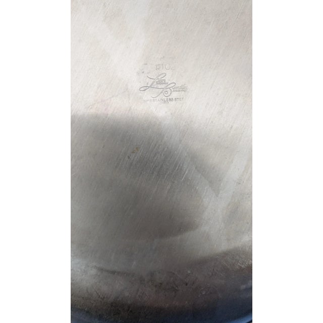 Mid-Century Modern Steel Champagne Bucket on Stand For Sale - Image 4 of 12