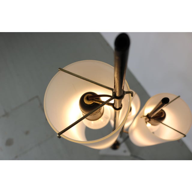 Glass and Metal Floor Lamp with Marble Base from Stilnovo, Italy, 1960s For Sale - Image 15 of 18