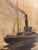 Modern Vintage 1968 Petko Kadiev Original Harbor Painting in Vintage Frame For Sale - Image 3 of 18