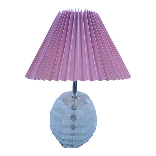 George Bullio Stacked Lucite Lamp For Sale