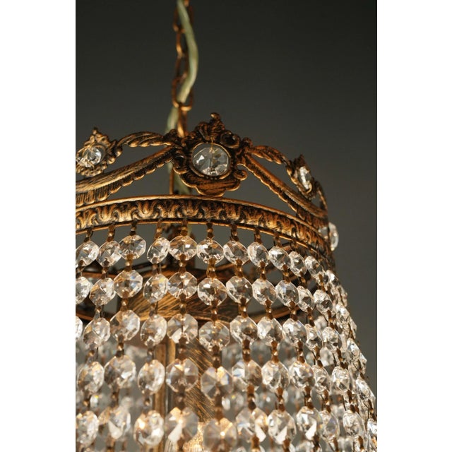 Montgolfiè Style Crystal Empire Sac a Pearl Chandelier For Sale - Image 11 of 11
