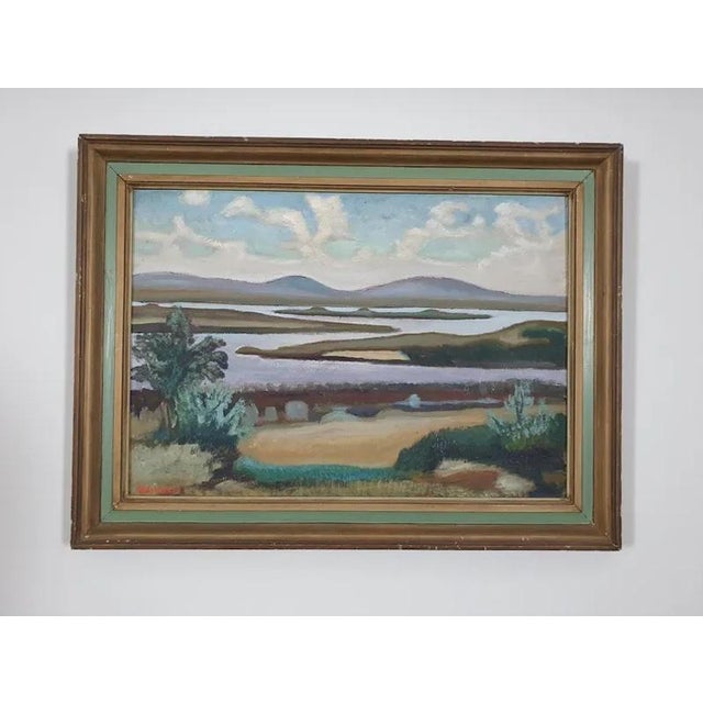 Sehlstedt, Swedish Landscape, 1950s, Oil on Panel For Sale - Image 13 of 18