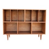 Image of Double Decker Walnut Record Credenza For Sale