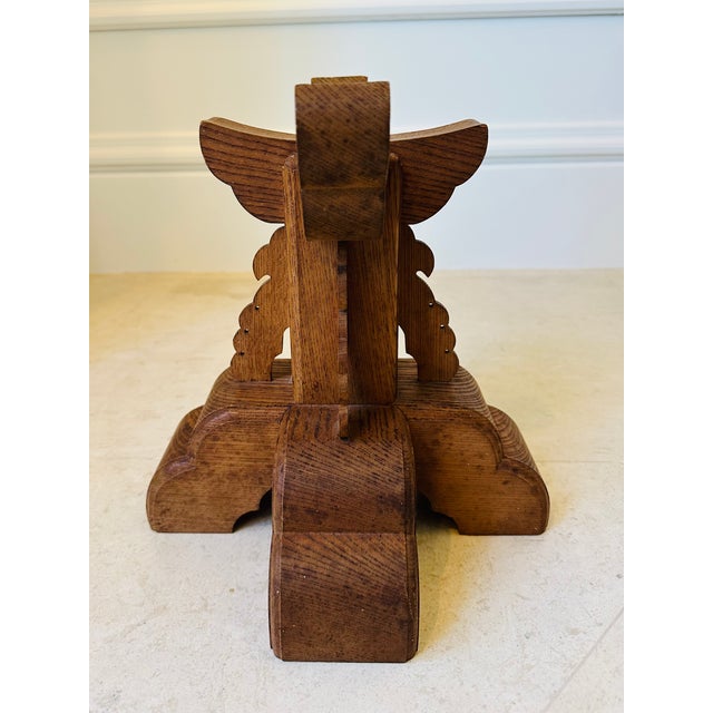 Wood Vintage 1970’s Carved Wood Plinth For Sale - Image 7 of 13