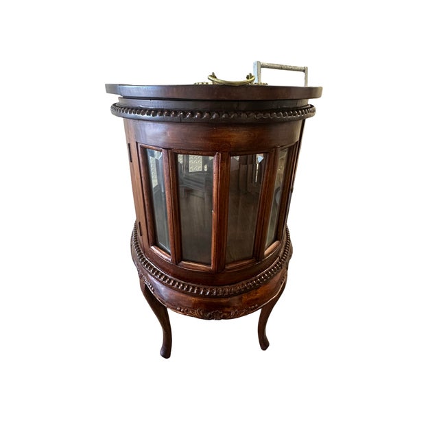 Oval Glass Display Table With Removable Tray Top - Early 20 Century For Sale - Image 9 of 9