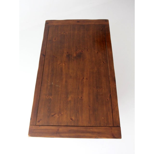 Wood Vintage Spanish Style Trestle Dining Table For Sale - Image 7 of 17