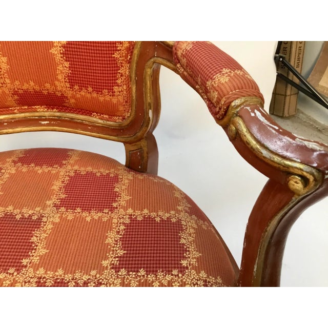 Late 19th Century 19th Century Venetian Louis XV Style Painted and Gilt Armchairs- A Pair For Sale - Image 5 of 13