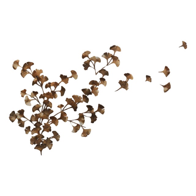 Tobacco Ginkgo Wall Sculpture For Sale
