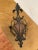 French Rococo Black Wrought Iron & Walnut Wood Double Candle Wall Sconce For Sale - Image 9 of 12