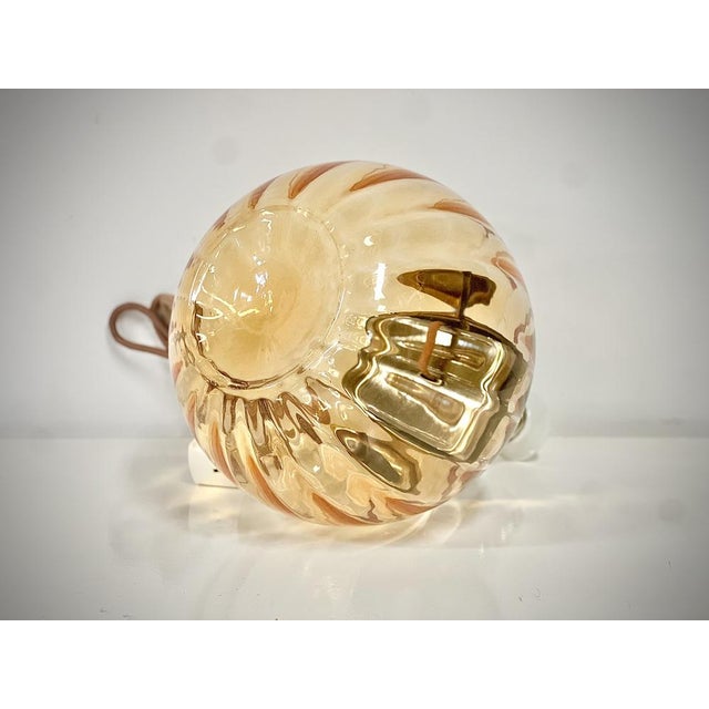 Art Deco Amber Glass Table Lamp, 1930s For Sale - Image 9 of 18