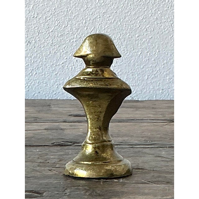 Vintage Brass Bust of Napoleon Paperweight For Sale - Image 9 of 12