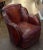 Brown French Leather Club or Lounge Chair From the Art Deco Era For Sale - Image 8 of 10