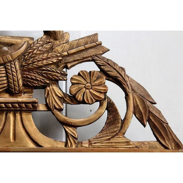 Wood Golden Wood Louis XVI Style Mirror, 19th Century For Sale - Image 7 of 18