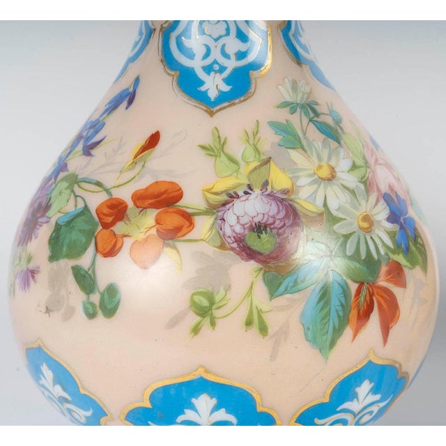 Glass Napoleon III Opaline Vases, 19th Century, Set of 2 For Sale - Image 7 of 11