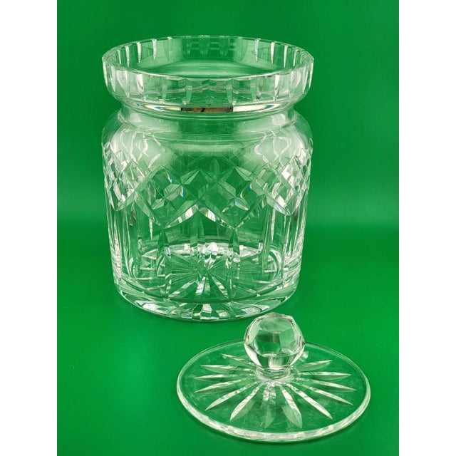 Vintage Waterford Crystal Lismore Lidded Biscuit Barrel Jar Canister Ireland For Sale - Image 11 of 12