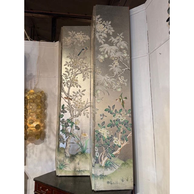 The Vintage 4 Panel Gracie Screen is a stylish room divider with a retro aesthetic, perfect for adding a touch of old-...