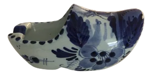 Vintage Delft Blue & White Ceramic Clog Ashtray