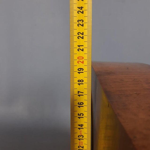 Vintage Wooden Hand-Winding Mechanical Table Clock with Key, 1940s For Sale - Image 14 of 15