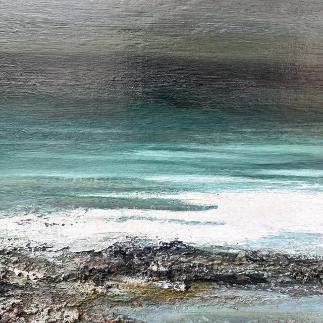 Ronald, Beach at Dusk, 1980s, Oil Painting on Canvas, Framed For Sale - Image 18 of 18