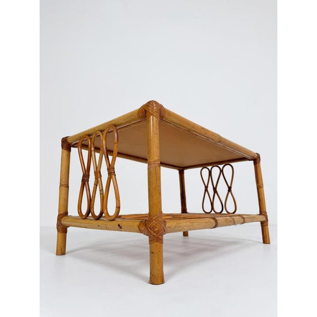 Brown Mid-Century Modern Italian Riviera Coffee Table in Bamboo with Rattan and Wicker, 1960s For Sale - Image 8 of 18