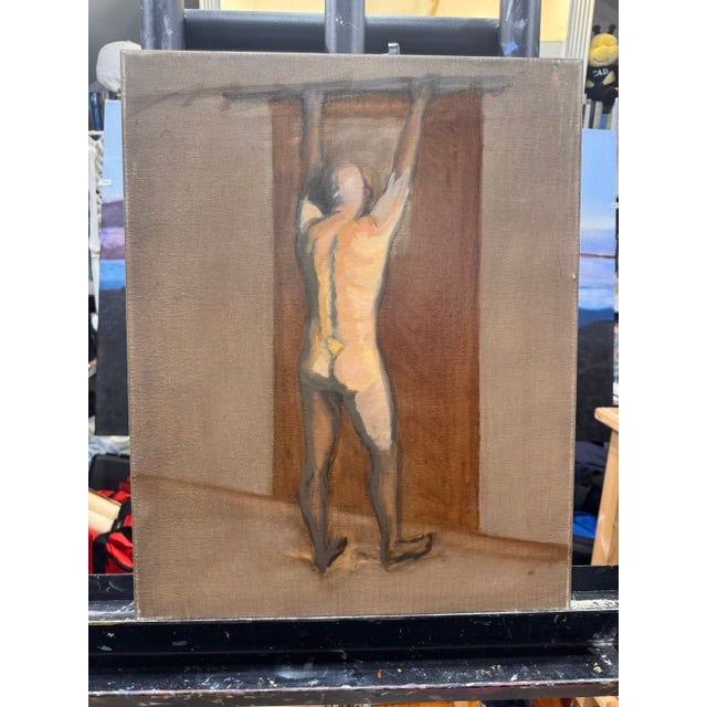 Brown John at the Threshold, Oil on Canvas, by Kathleen Varadi For Sale - Image 8 of 8