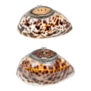 Vintage Shell Salt and Pepper Shakers-a Pair For Sale