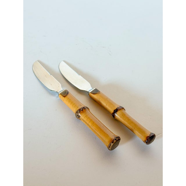 1950s 1950s Danish Modern Kay Bojesen Bamboo Handled Fruit Knives - a Pair For Sale - Image 5 of 8