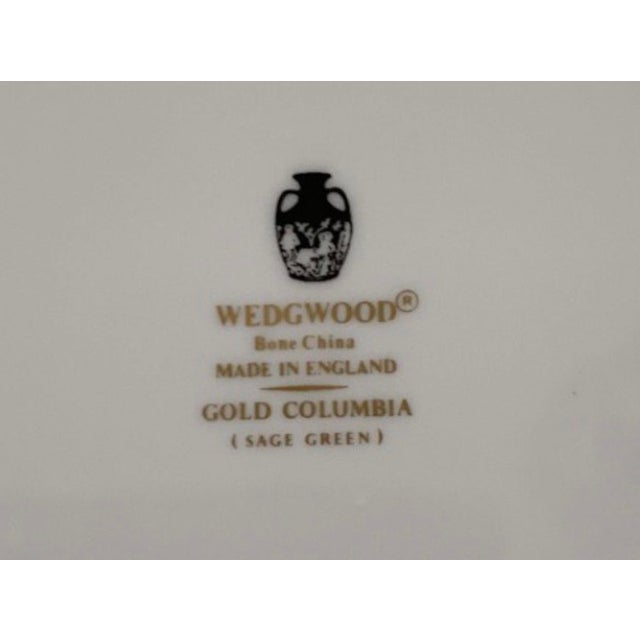 1990s Wedgwood New Gold Columbia Sage Green Service for 12, Plus 6 Rim Soup Bowls R4409 - 66pc For Sale - Image 6 of 10