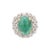 9.48ct Cabochon Emerald & Diamond Ancient Dome Ring in 18k Solid Gold Size 7 For Sale In New York - Image 6 of 12