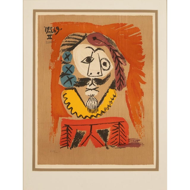 An original colored Cubist portrait by Pablo Picasso (1881-1973), signed & numbered, from the Edition of 250 published by...