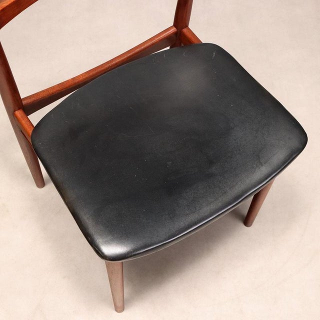 Brown Vintage Danish Chairs by Henry Rosengren Hansen for Brande Møbelindustri, 1960s, Set of 6 For Sale - Image 8 of 12