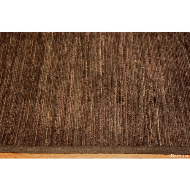 Contemporary Brown Tone Minimalist Contemporary Area Rug For Sale - Image 3 of 4