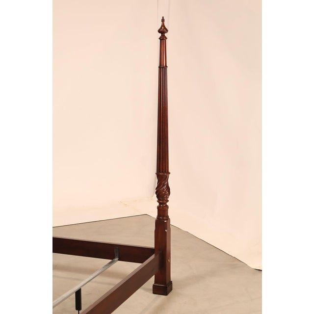 Henkel Harris King Mahogany Poster Bed For Sale - Image 12 of 18