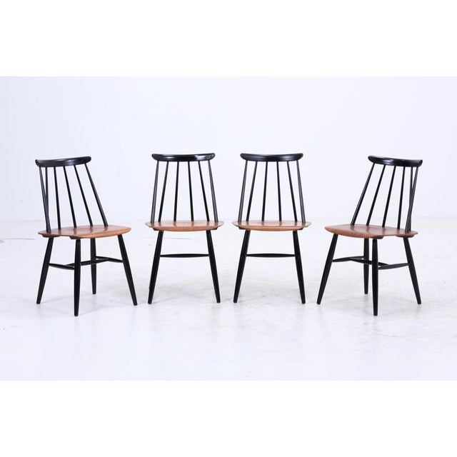 Vintage Fanett Teak Chairs by Lmari Tapiovaara, Set of 4 For Sale - Image 3 of 18