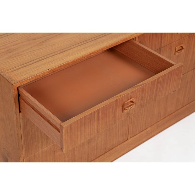 Wood Danish Mid-Century Modern Teak 6-Drawer Dresser or Chest, 1960s For Sale - Image 7 of 14