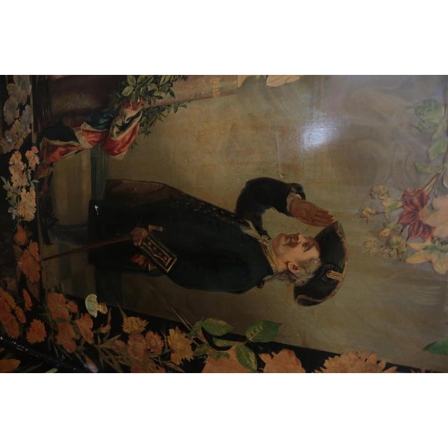 Brown Napoleon III Screen in Canvas For Sale - Image 8 of 14