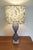 Vintage Italian Murano Lavender Opaline Glass Bubble lamp with William Morris Lampshade. Lovely lamp with controlled...