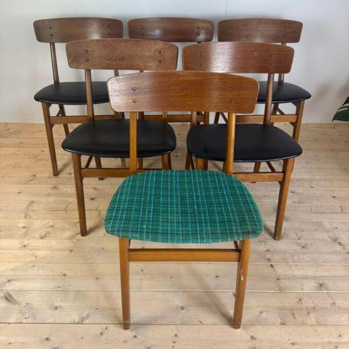Vintage Teak Dining Chairs, Denmark, 1960s, Set of 6 For Sale - Image 5 of 7